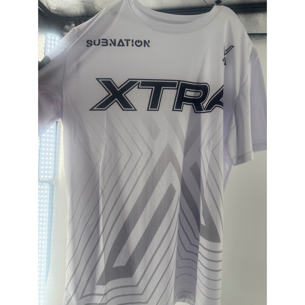 Subnation XTRA Gaming Jersey White Grey Team Razer Esports Shirt Mens Large NWOT